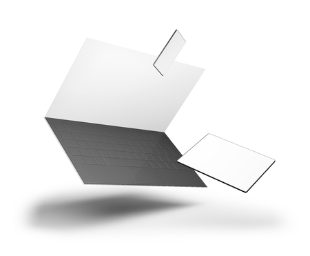 computer tablet computer phone 3d-illustrationの写真素材