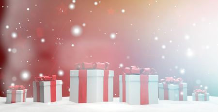 christmas present 3d illustrationの写真素材