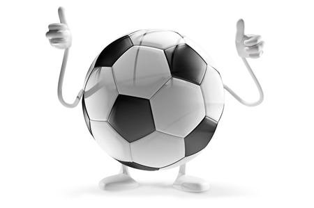 soccer football ball 3d-illustrationの写真素材
