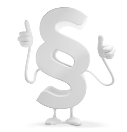 figure mascot paragraph thumbs up 3d-illustration.の写真素材