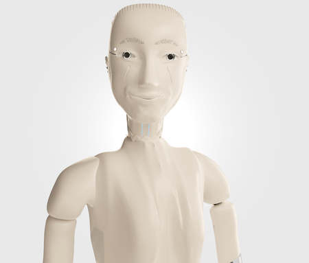 female artificial intelligence robot 3d-illustrationの写真素材