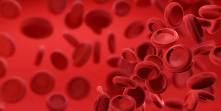 red blood cells 3d-illustration