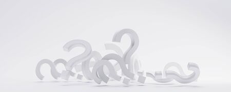 pile of question marks 3d-illustrationの写真素材