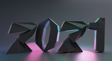 2021 creative design symbol bold letters 3d illustration