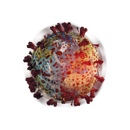 infected planet earth, virus spreading 3d illustration. elements of this image furnished by NASA