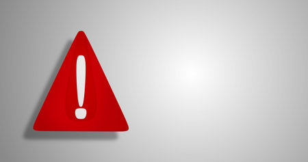 3d illustration red warning sign design