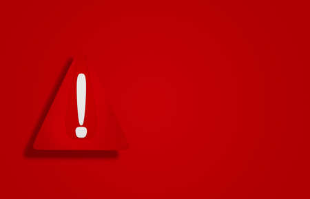 3d illustration red warning sign designの写真素材