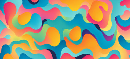 colorful abstract fluid art background with vibrant swirlsの素材