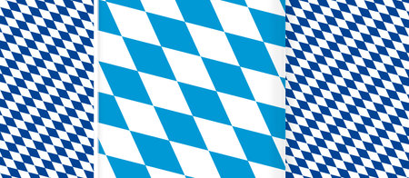 Bavaria Oktoberfest design abstract background with blue and white diamond patternの写真素材