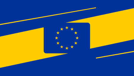 European Union EU abstract background blue yellow