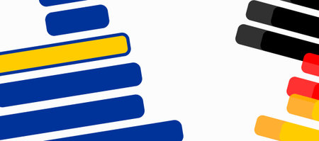 Germany and European Union background simple clean blue yellow design abstract creative