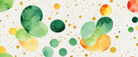 abstract watercolor bubble patternの素材
