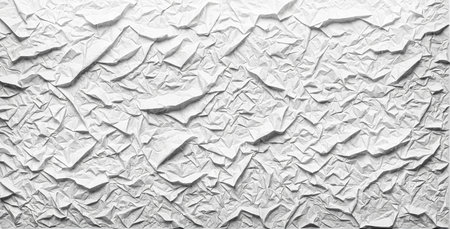 abstract white crumpled paper texture backgroundの素材
