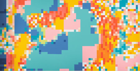 abstract colorful geometric mosaic designの素材