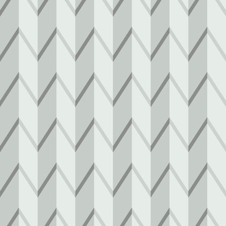 Monochrome geometrical seamless pattern. Geometric background. Geometric texture. Shades of gray. The play of light and shadow. Volumetric pattern. Volumetric background and seamless texture. Tile.のイラスト素材