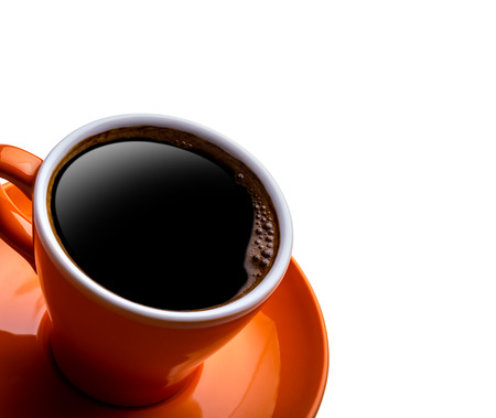 Cup of black coffe isolated on white. Clipping Mask includedの写真素材