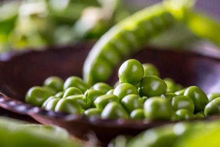 Peas. Green peas.Fresh Homemade Peas.の写真素材