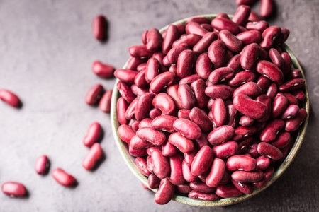 Red beans. Red beans in bowl on table.
