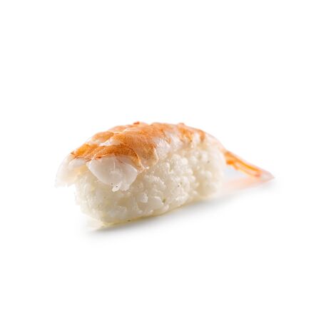 Sushi nigiri different types isolated on white background.の写真素材