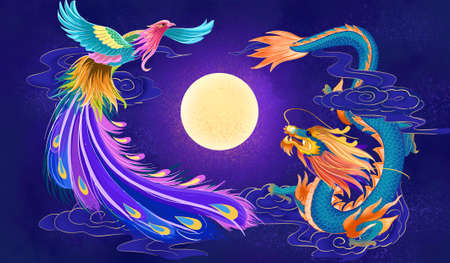 Chinese style gilt wind ink painting materialの写真素材