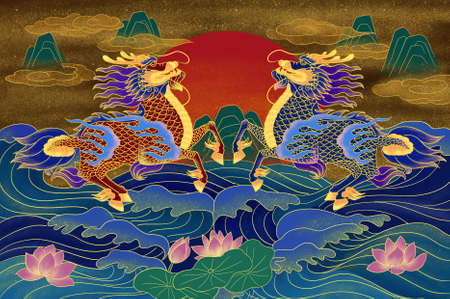 Chinese style elementsの写真素材
