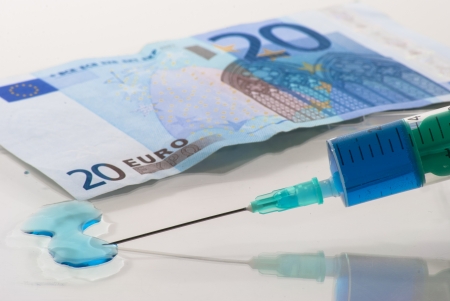 Healthy cash on white background の写真素材