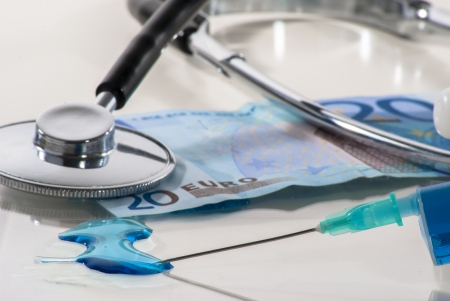 Healthy cash on white background の写真素材