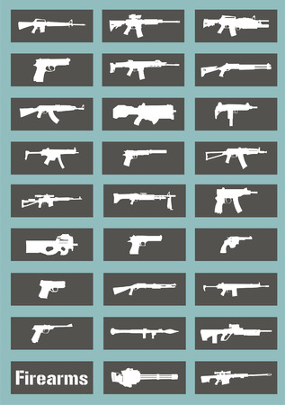 A series of flat gunsのイラスト素材