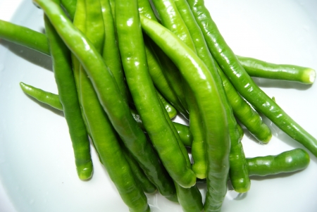 Green peppers の写真素材