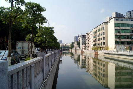 Xixiang river, in China s shenzhen  のeditorial素材