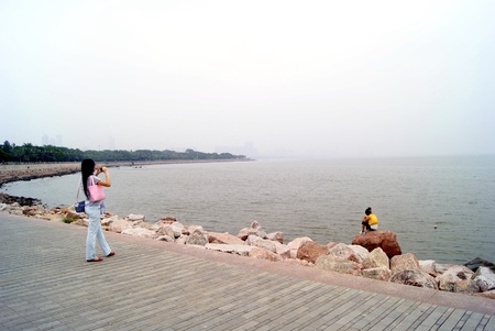 Shenzhen bay park, China のeditorial素材