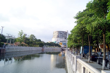 The Xixiang river landscape, Chinese Shenzhenのeditorial素材