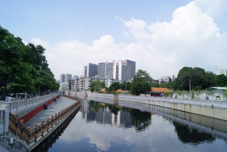 Shenzhen Xixiang river sceneryのeditorial素材