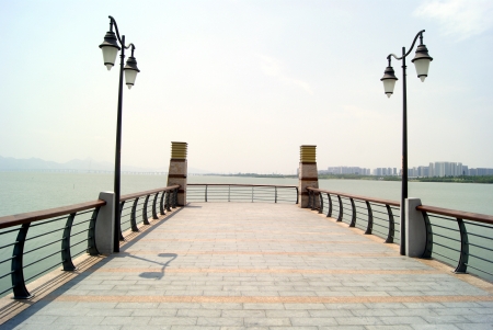 Shenzhen bay landscape architecture, in China の写真素材
