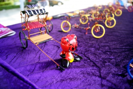 Hand-made bike toys の写真素材