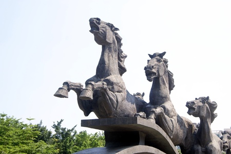 Sculpture of the horse の写真素材