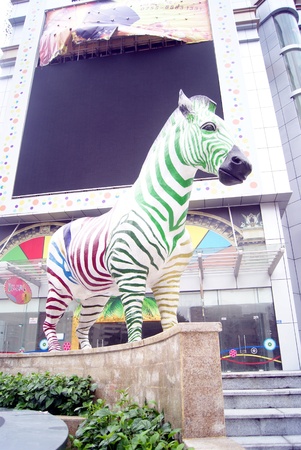 Zebra statueのeditorial素材