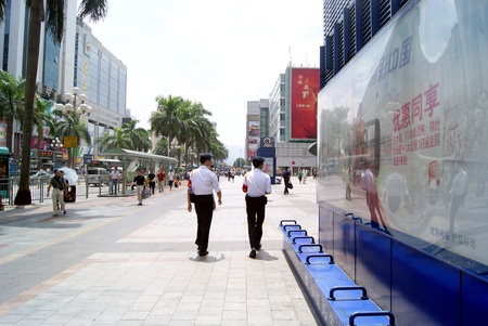 People walking on the streetのeditorial素材