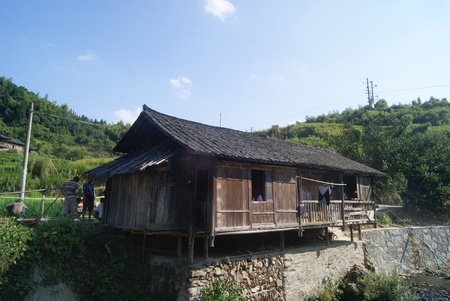 Closeup of wooden houseのeditorial素材