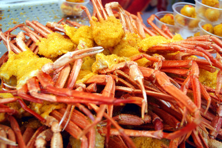 Closeup of fry crab