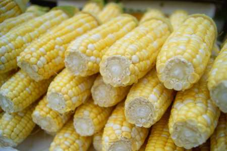 Closeup of a heap of corn