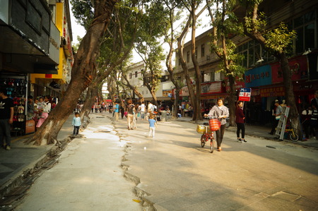 The street landscape, in Shenzhen, Chinaのeditorial素材