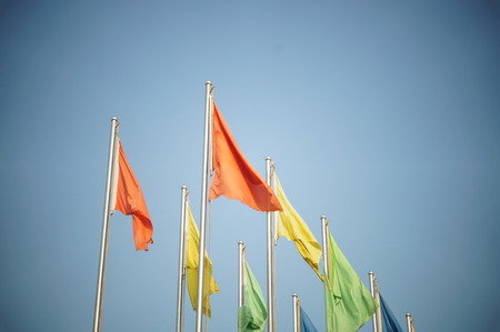 Colorful flagsの写真素材