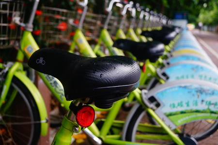 Bicycle rental facilities in Shenzhenのeditorial素材