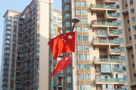 Five star red flagの写真素材