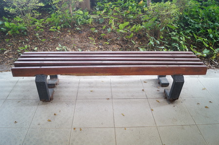 Wooden bench in a park