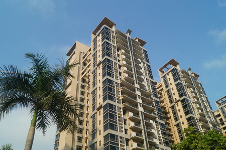 Shenzhen Baoan Ping Chau village more than 7 sets of low-income housing completed 8 years have been idle, uninhabited. In Guangdong, Chinaのeditorial素材