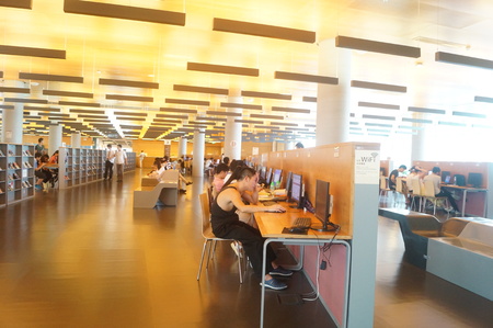Electronic reading room of the libraryのeditorial素材