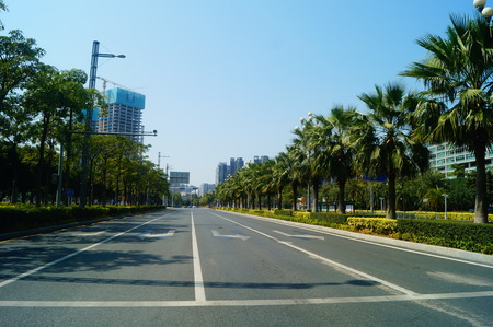 Urban road traffic landscape in Shenzhen, china.