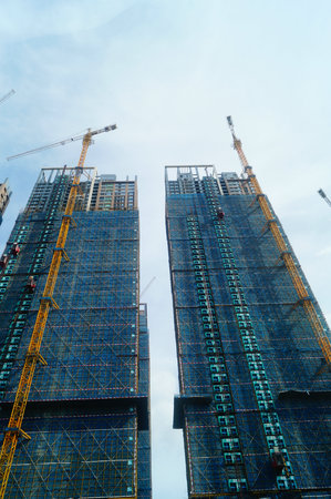 Residential developments under construction in Shenzhen, China